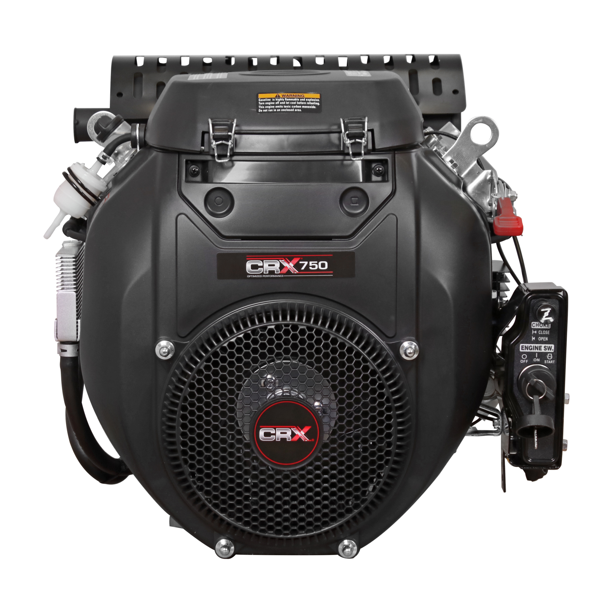 CRX750 Horizontal-Shaft V-Twin Gas Engine: 750cc, 1 1/8in. Shaft, Electric/Key Start